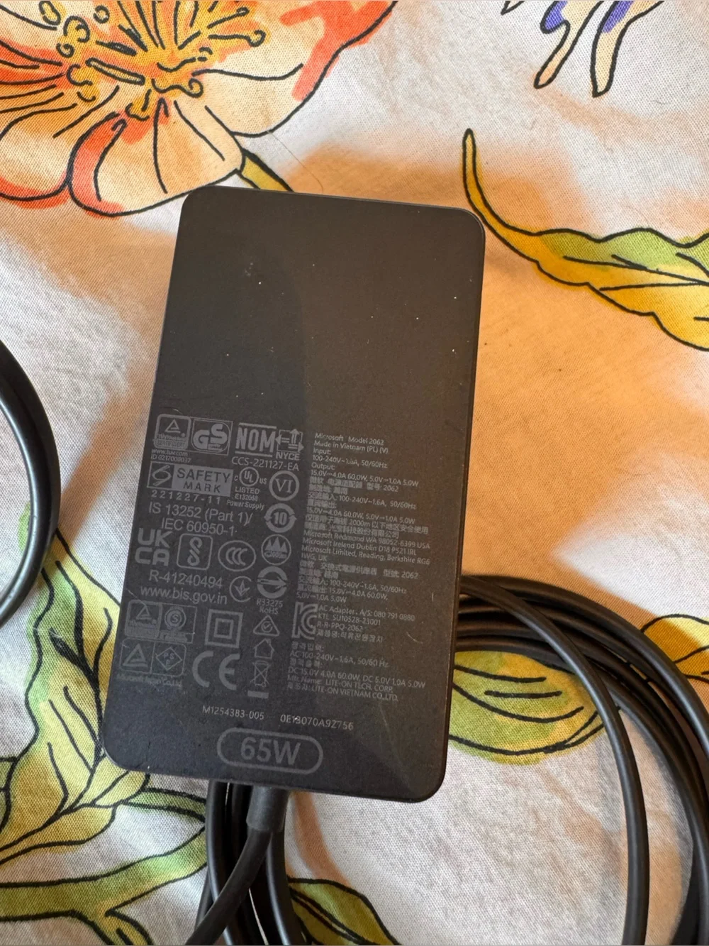 Microsoft Surface / Surface Laptop Charging Cable and Power Adapter